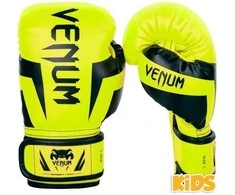 "Venum Elite" bokso pirštinės vaikams - Exclusive - Fluo yellow