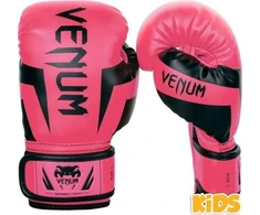 Venum Elite Kids Exclusive vaikiškos bokso pirštinės, fluorescencinės rožinės
