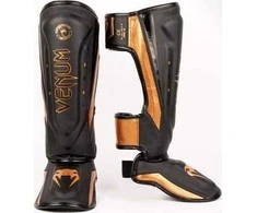 Venum Elite Evo Shinguards - Juodas/Bronze