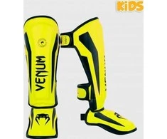 Venum Elite Shin Guards Kids - Exclusive - Neo Geltona
