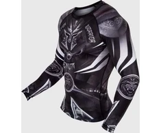 Marškinėliai Venum Gladiator 3.0 Rashguard ilgomis rankovėmis, juodi/balti