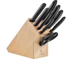 "Victorinox Swiss Classic" virtuvinių peilių blokas 6.7193.9 iš buko medienos