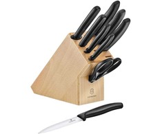 "Victorinox Swiss Classic" virtuvinių peilių blokas 6.7193.9 iš buko medienos