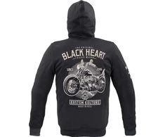 Vyriška Aramido pluoštu sustiprinta striukė su gobtuvu W-TEC Juodas Heart Kustom Kulture