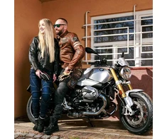 Vyriška moto striukė Jacket W-TEC Milano odinė