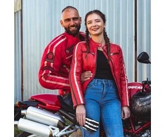 Vyriška moto striukė W-TEC Patriot raudona, tekstilinė