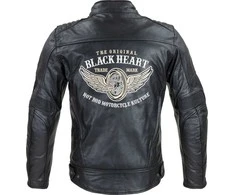 Vyriška odinė motociklininko striukė W-TEC Juodas Heart Wings