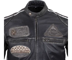 Vyriška odinė motociklininko striukė W-TEC Sheawen Vintage