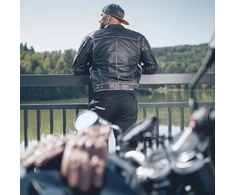 Vyriška odinė motociklininko striukė W-TEC Sheawen Vintage