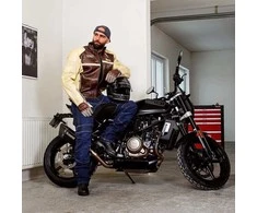 Vyriška odinė motociklo striukė W-TEC Retro