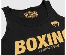 Marškinėliai be rankovių Venum Boxing VT, juoda/auksinė