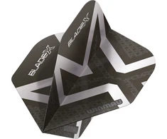 Winmau Blade X Prism Delta plunksnelės, metalinė juoda/sidabrinė
