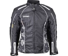 Women’s Moto Jacket W-TEC Calvaria NF-2406- Colour Juodas-Baltas with Graphics, Size L