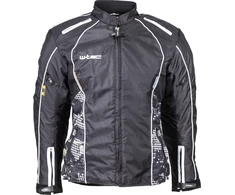 Women’s Moto Jacket W-TEC Calvaria NF-2406- Colour Juodas-Baltas with Graphics, Size L