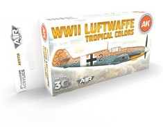 AK Interactive - WWII Luftwaffe Tropical Colors Set - 3rd generation - Akrilinių dažų rinkinys, AK11719