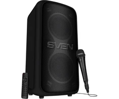 2.0 Nešiojama kolonėlė SVEN PS-960, juodas, power output 2x80W (RMS), TWS, Bluetooth, FM, USB, LED-display, lithium battery