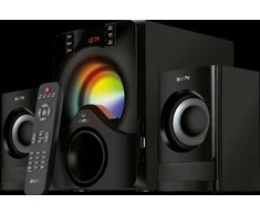 Kompiuterio kolonėlės 2.1 kolonėlės SVEN MS-312, juodas, Bluetooth, FM, USB, Ekranas, RC blokas, galia 20W+2x10W (RMS)