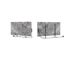 AENO Premium Eco Smart Heater, 700W, Tempered glass, Infrared+convection heating type, LED ekranas, Plug type: Europe (E/F type), Antique Marble, Made in Poland, Limited edition