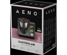 Aeno Smart Cooking Robot CR1S: dubuo 3,5 l, 8 automatinės programos, 12 greičių, 1000 W (šildymo galia), 600 W (variklio galia), temperatūros diapazonas: 37-130°C, įmontuota virtuvės svarstyklės