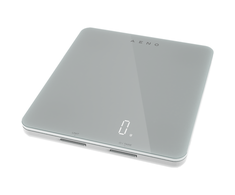 AENO virtuvinės svarstyklės KS1S išmaniosios, maks. apkrova - 8kg, „Bluetooth“, daugiau nei 10 000 produktų ir patiekalų, 25 indikatorių analizė, kavos režimas, 6 vienetų konvertavimas: kg, g, lb, fl, oz, ml, medžiaga - stiklas