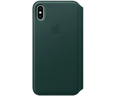 Apple iPhone XS Max odinis atverčiamas dėklas - Žalias (Forest Green)
