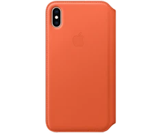 Apple iPhone XS Max odinis atverčiamas dėklas - Oranžinis