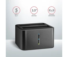 AXAGON ADSA-D25 USB 3.2 Gen 1 - 2x SATA 6G 2.5" SSD/HDD CLONE DUAL MINI dock