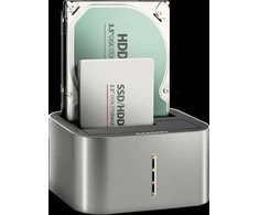 AXAGON ADSA-DC USB3.2 Gen1 - 2x SATA 6G CLONE DUAL HDD Dock Station ASMedia