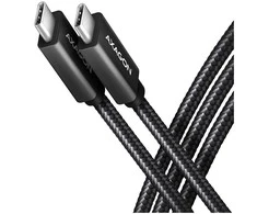 Axagon Data and charging USB 3.2 Gen 1 kabelio ilgis 1.5 m. PD 60W, 3A. Juodas braided.