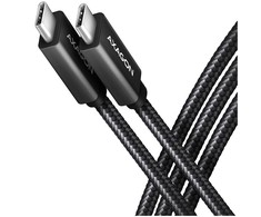 Axagon Data and charging USB 3.2 Gen 2 cable lengh 1 m. PD 100W, 5A, 4K HD video. Juodas braided.