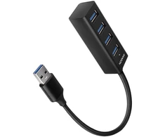AXAGON HUE-M1AL 4x USB 3.2 Gen 1 MINI šakotuvas, metalinis, 1,2 m USB-A laidas