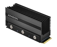 Axagon Pasyvus aliuminio radiatorius vienpusiams ir dvipusiams M.2 SSD diskams, dydis 2280, aukštis 36 mm.