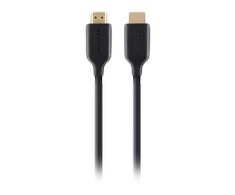 BELKIN CABLE,HDMI,M/M,2M,DIDELIS GREITIS su ETHERNETU,Juodas,Auksinis