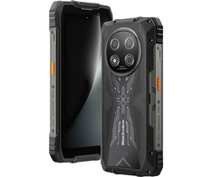 Blackview ROCK 2 5G 6.67-inch HD+ 1640x720 120Hz 12+256GB Unosoc T8100 Octa-Core 2.2GHz 13MP Front 16MP Rear NFC FG MIL-STD-810H 15000mAh Fingerprint Android 16 Juodas