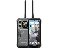Blackview XPLORE 1 Walkie-talkie 22km 5G Rugged Phone 6.78-inch FHD 2460x1080 120Hz+2.01-inch 296x240 12+256GB MTK Dimensity 7050 octa-core 2.4Ghz Cam 50+64MP+20MP Night Vision 20000mAh NFC Gorilla Glass 5 Android 15 MIL-STD Juodas