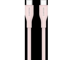CANYON kabelis CC60SC10 C-C 60W 1m Silicon Rožinė Sand