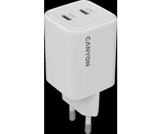 CANYON įkroviklis CU45CC GaN 45W 2xPD EU Baltas