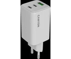 CANYON įkroviklis CU65ACC GaN 65W 2xPD 1xQC EU Baltas