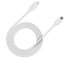 CANYON СFI-12, C tipo kabelis iki žaibo ,5V3A, 9V2.22A ,PD20W, maitinimo laidas:18AWG*4C, Signalo laidas:28AWG*4C, duomenų perdavimo greitis:30M/s, OD4.5MM,2M, PVC, baltas , Rohs