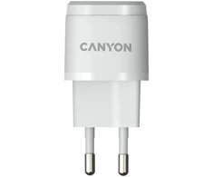 CANYON H-20-05, PD 20W Įvestis: 100V-240V, Išvestis: 1 prievado įkrovimas: USB-C:PD 20W (5V3A/9V2.22A/12V1.66A), Eu kištukas, Viršįtampa, perkaitęs, Apsauga nuo viršsrovių ir trumpojo jungimo Atitinka CE RoHs, ERP. Dydis: 68,5*29,2*29,4mm, 32,5g, Baltas