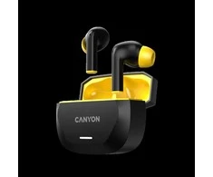 CANYON ausinės HEXAGON 7 TWS ANC+ENC Belaidės Charge Juodas Geltona