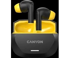 CANYON ausinės HEXAGON 7 TWS ANC+ENC Belaidės Charge Juodas Geltona