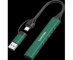 CANYON šakotuvas DS-02 4in1 USB-A/C žalia