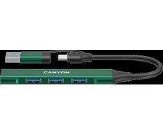 CANYON šakotuvas DS-02 4in1 USB-A/C žalia