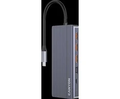 CANYON šakotuvas DS-16 13in1 4k USB-C pilkas