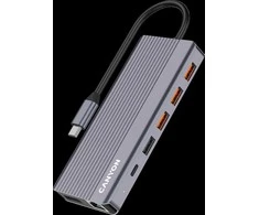 CANYON šakotuvas DS-16 13in1 4k USB-C pilkas