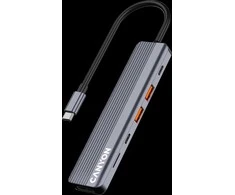 CANYON hub DS-17 6in1 4k USB-C Pilkas