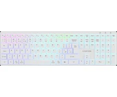 CANYON klaviatūra HKB-W11 JK/JAV RGB dvigubo režimo belaidė balta