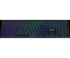 CANYON klaviatūra HKB-W11 JK/JAV RGB dvigubo režimo belaidė juoda