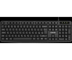 CANYON klaviatūra KB-1 UK su laidu Juodas